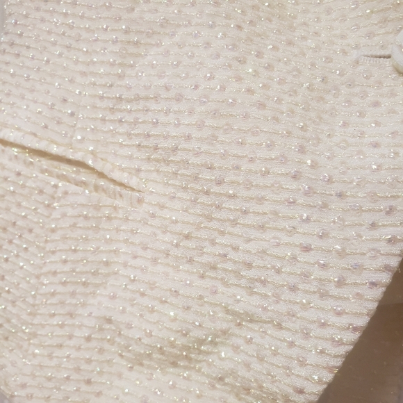 Vintage 80/90s Christian Dior cream iridescent vest - Picture 3 of 11